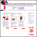 Screen shot of the East London Packaging Supplies Ltd website.