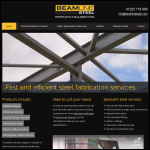 Screen shot of the Beamline Steel Ltd website.