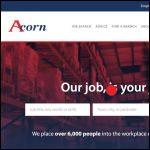 Screen shot of the Acorn Recruitment website.