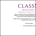 Screen shot of the Classic Desserts Ltd website.