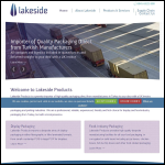 Screen shot of the Lakeside Products Ltd website.