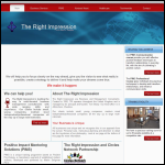 Screen shot of the The Right Impression website.