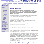 Screen shot of the Micro Planning International Ltd website.