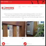 Screen shot of the Romers Electronics Ltd website.