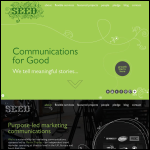 Screen shot of the Seed Marketing Communications Ltd website.