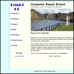 Screen shot of the Bristol Pc Services website.