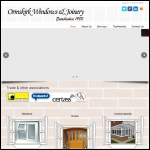 Screen shot of the Ormskirk Windows & Joinery website.