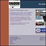 Screen shot of the Globe Supplies website.