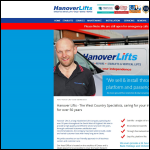 Screen shot of the Hanover Lifts of Exeter website.