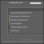 Screen shot of the HomePools website.