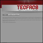 Screen shot of the Tecfacs Ltd website.