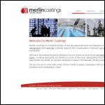 Screen shot of the Merlin Coatings Ltd website.