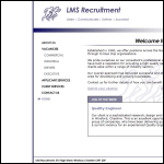 Screen shot of the L M S Recruitment website.