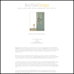Screen shot of the Roy Tam Design website.