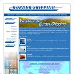 Screen shot of the Border Shipping website.