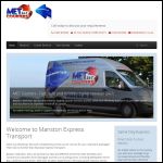 Screen shot of the Manston Express Transport website.