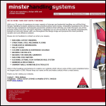 Screen shot of the Minster Handling Systems Ltd website.