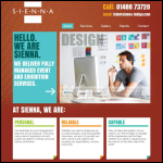 Screen shot of the Sienna Exhibitions Ltd website.