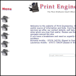 Screen shot of the Print Engineering website.