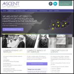 Screen shot of the Ascent Lift Services Ltd website.