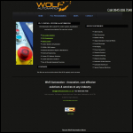 Screen shot of the Wolf Automation website.