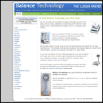 Screen shot of the Balance Technology website.
