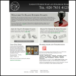 Screen shot of the Blade Rubber Stamps Ltd website.