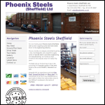Screen shot of the Phoenix Steels (Sheffield) Ltd website.