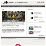 Screen shot of the Peveril Decorators Ltd website.