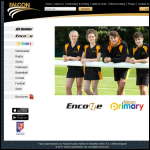 Screen shot of the Falcon Sportswear Ltd website.