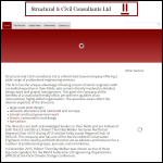 Screen shot of the Structural & Civil Consultants Ltd website.