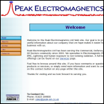 Screen shot of the Peak Electromagnetics Ltd website.