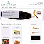 Screen shot of the Caledonia's Larder Ltd website.