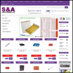Screen shot of the S & A Stationers Ltd website.