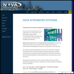 Screen shot of the Nova Integrated Systems Ltd website.