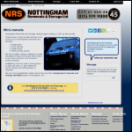 Screen shot of the Nottingham Removals & Storage Ltd website.