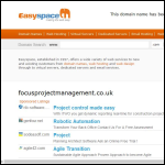 Screen shot of the Focus Project Management website.