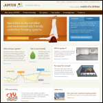 Screen shot of the Jupiter Heating Systems Ltd website.