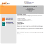 Screen shot of the Plax Group website.
