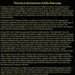 Screen shot of the Enterprise Textiles Ltd website.