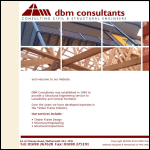 Screen shot of the D B M Consultants website.