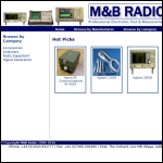 Screen shot of the M & B Radio website.