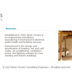 Screen shot of the Brian J Evans website.