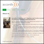 Screen shot of the Accordis Ltd website.
