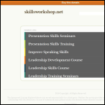 Screen shot of the Presentation Skills Workshop website.