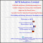 Screen shot of the ACS Industries Ltd website.