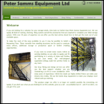 Screen shot of the Peter Samms Equipment Ltd website.