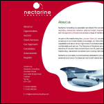 Screen shot of the Nectarine Consulting website.