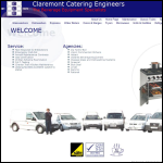 Screen shot of the Claremont Catering Engineers website.