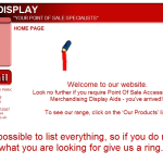 Screen shot of the H & M Display Ltd website.